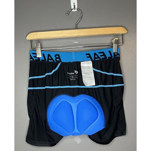 Baleaf Cycling Shorts Blue Padded Nylon Spandex Blend Men’s Size Large - Picture 3 of 5